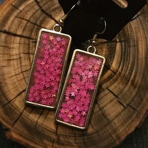 Pink Star Earrings